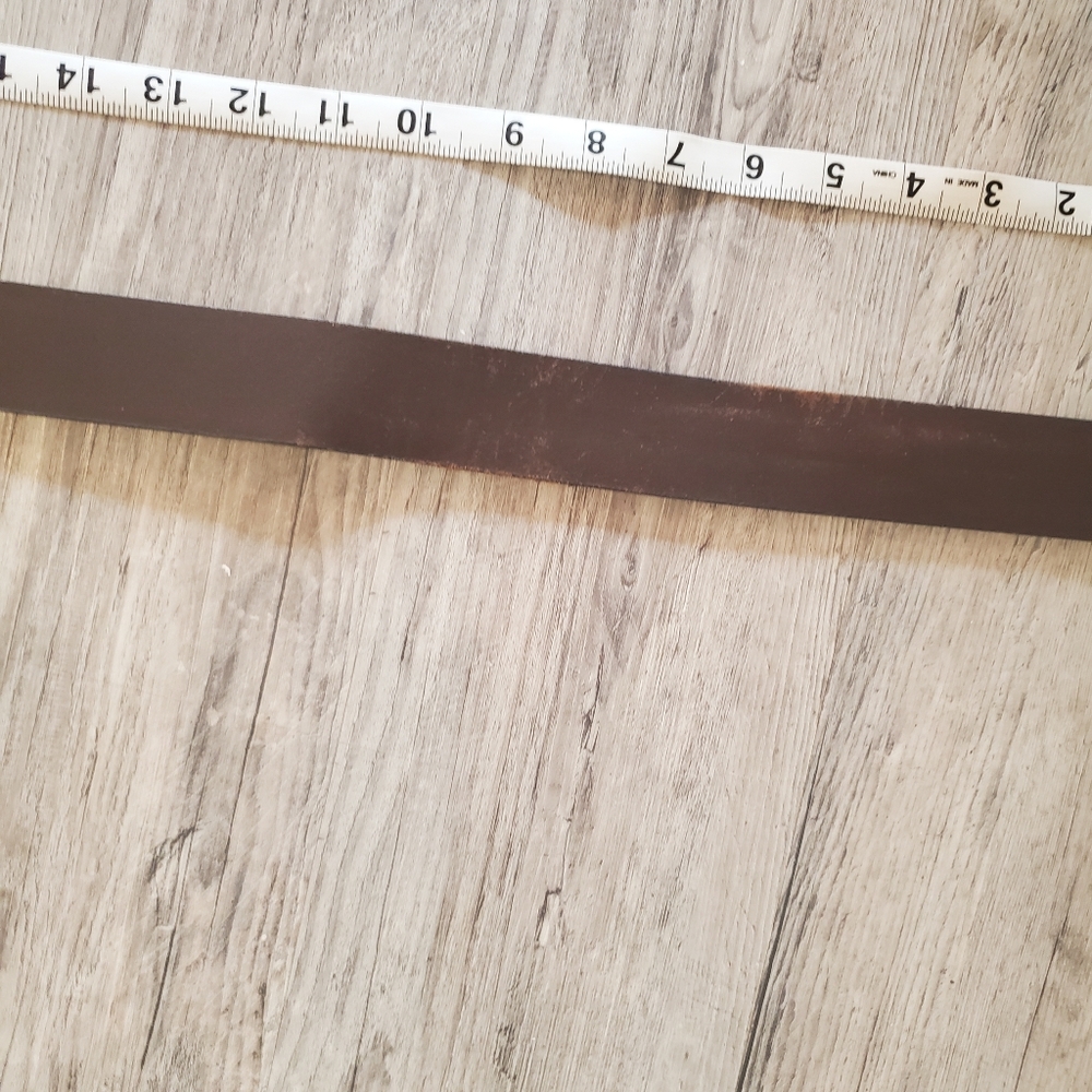 brown leather Carhartt belt pewter buckle size 3XL high quality adjustable - Picture 11 of 12